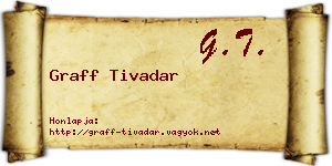 Graff Tivadar névjegykártya
